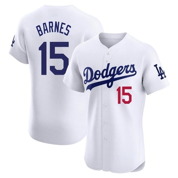 Austin Barnes Men's Elite Los Angeles Dodgers White Home Jersey