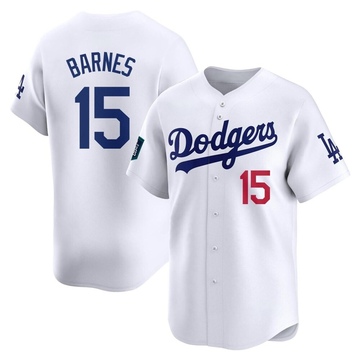 Austin Barnes Men's Limited Los Angeles Dodgers White 2024 World Tour Seoul Series Home Jersey