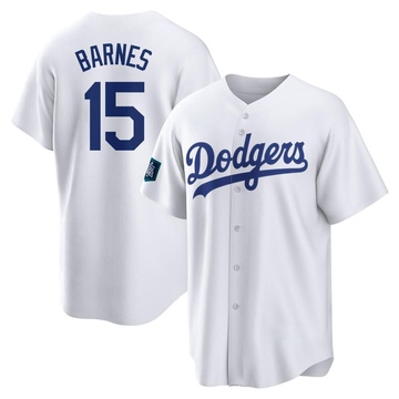 Austin Barnes Youth Replica Los Angeles Dodgers White 2024 World Tour Seoul Series Home Jersey
