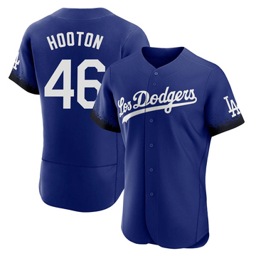 Burt Hooton Men's Authentic Los Angeles Dodgers Royal 2021 City Connect Jersey
