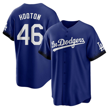 Burt Hooton Men's Replica Los Angeles Dodgers Royal 2021 City Connect Jersey