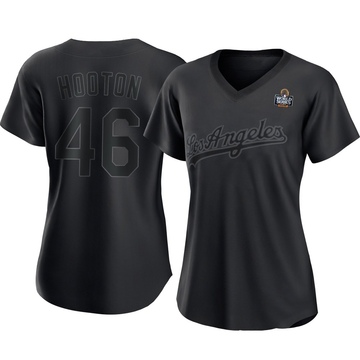 Burt Hooton Women's Authentic Los Angeles Dodgers Black Pitch Fashion 2024 World Series Jersey