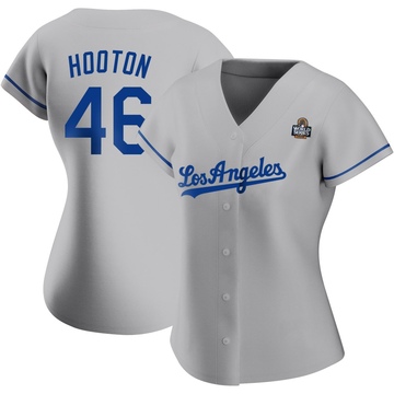Burt Hooton Women's Authentic Los Angeles Dodgers Gray Road 2024 World Series Jersey