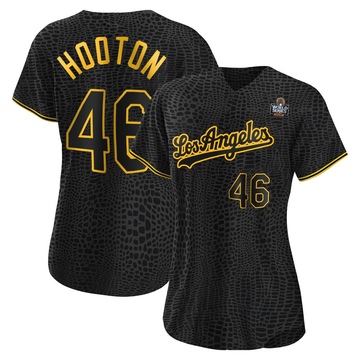 Burt Hooton Women's Replica Los Angeles Dodgers Black Snake Skin City 2024 World Series Jersey