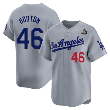 Burt Hooton Youth Limited Los Angeles Dodgers Gray Away 2024 World Series Jersey