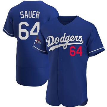 Matt Sauer Men's Authentic Los Angeles Dodgers Royal Alternate 2024 World Series Champions Jersey