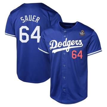 Matt Sauer Men's Limited Los Angeles Dodgers Royal Alternate 2024 World Series Jersey