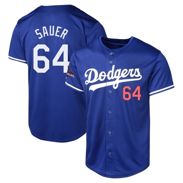 Matt Sauer Men's Limited Los Angeles Dodgers Royal Alternate World Series Champions Jersey
